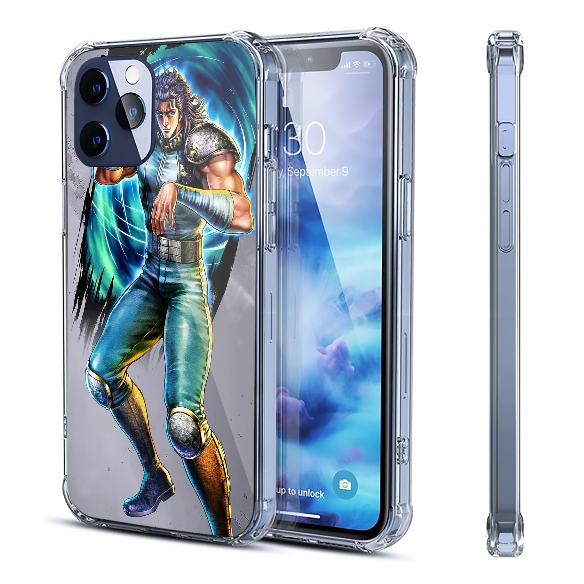 （画像用） 北斗の拳 Fist of the North Star 【iPhone 12シリーズ対応】透明スマホケース（クリアソフトケース）